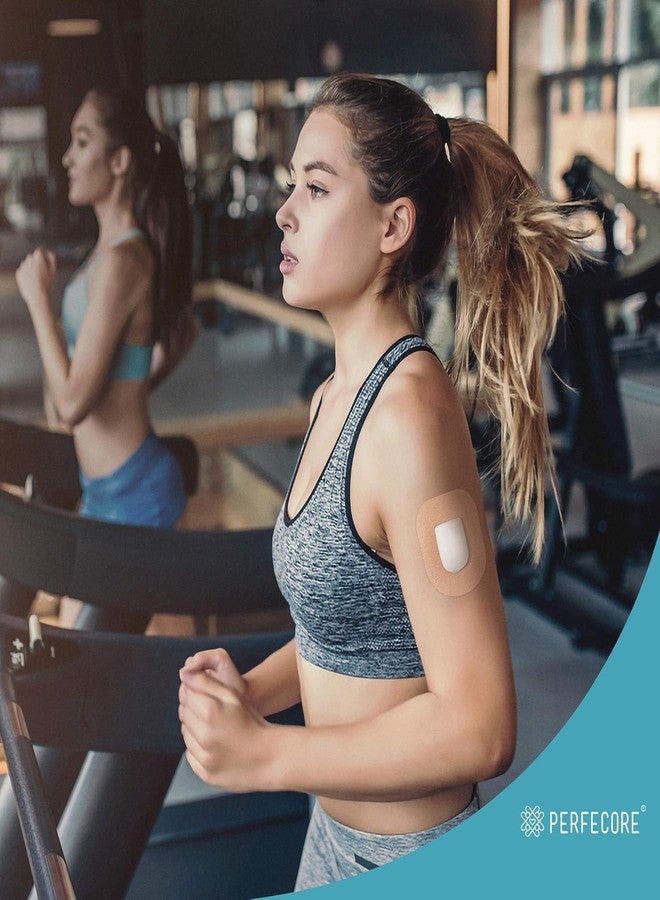 Perfecore Adhesive Bandage Patch Compatible w/Omnipod (30-Pack Set) – Waterproof, Sweatproof Continuous Glucose Monitor Sensor Cover Tape – Nude - Image 4